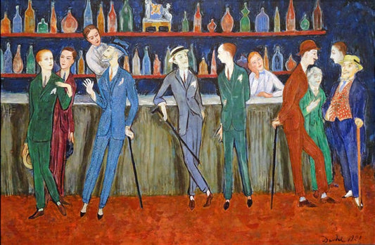 At the Bar by Nils Dardel,16x12(A3) Poster