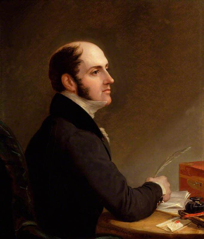 Edward John Littleton, 1st Baron Hatherton, vintage artwork by George Hayter, 12x8" (A4) Poster