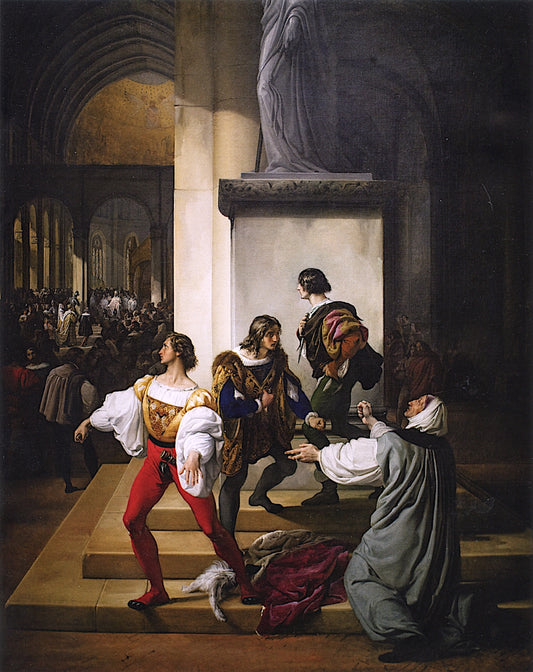 The Conspiracy of Lampugnani, vintage artwork by Francesco Paolo Hayez, A3 (16x12") Poster Print