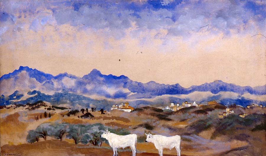 Umbrian Hills, Near Urbino by Arthur B. Davies,A3(16x12")Poster