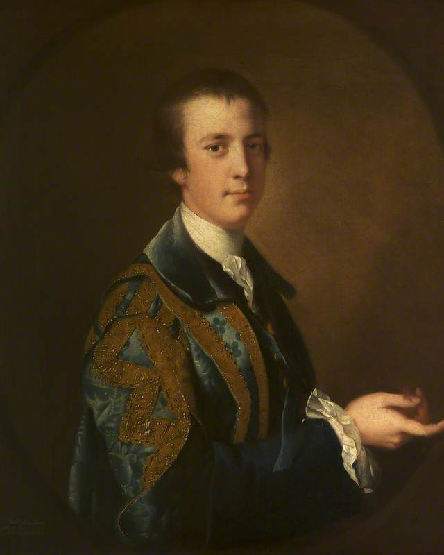 The Honourable John Grey, vintage artwork by Joseph Wright of Derby , 12x8" (A4) Poster