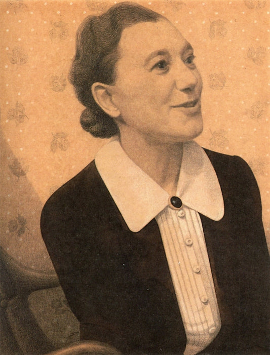 The Practical Idealist, vintage artwork by Grant Wood, 12x8" (A4) Poster