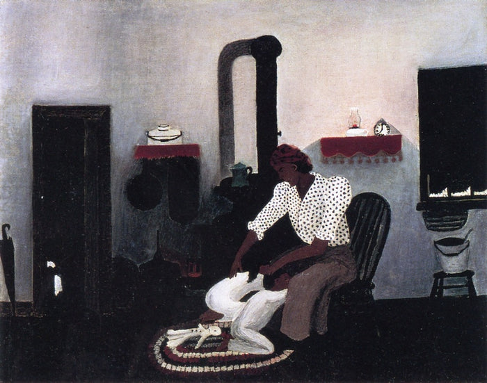 Saying Prayers by Horace Pippin,16x12(A3) Poster