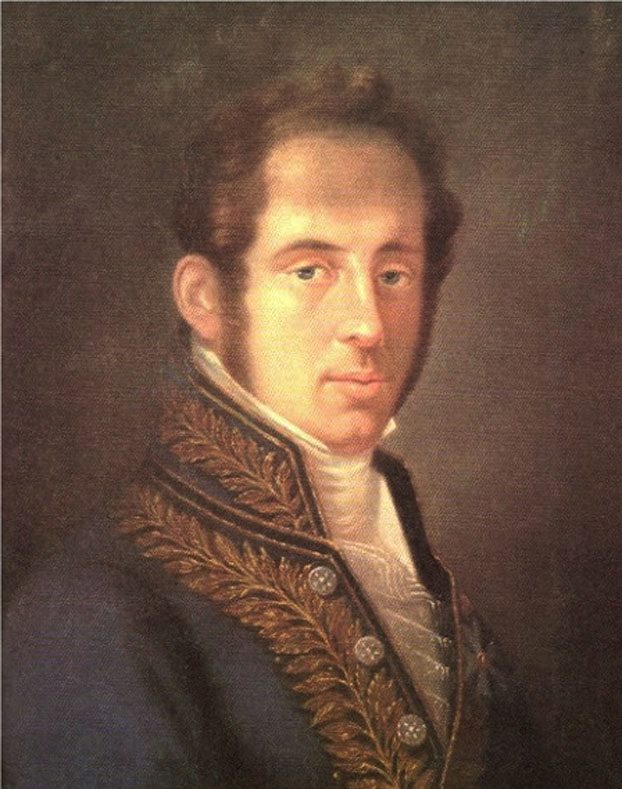 Portrait of Vincenzo Bellini, vintage artwork by Angelo D'Agata, 12x8" (A4) Poster