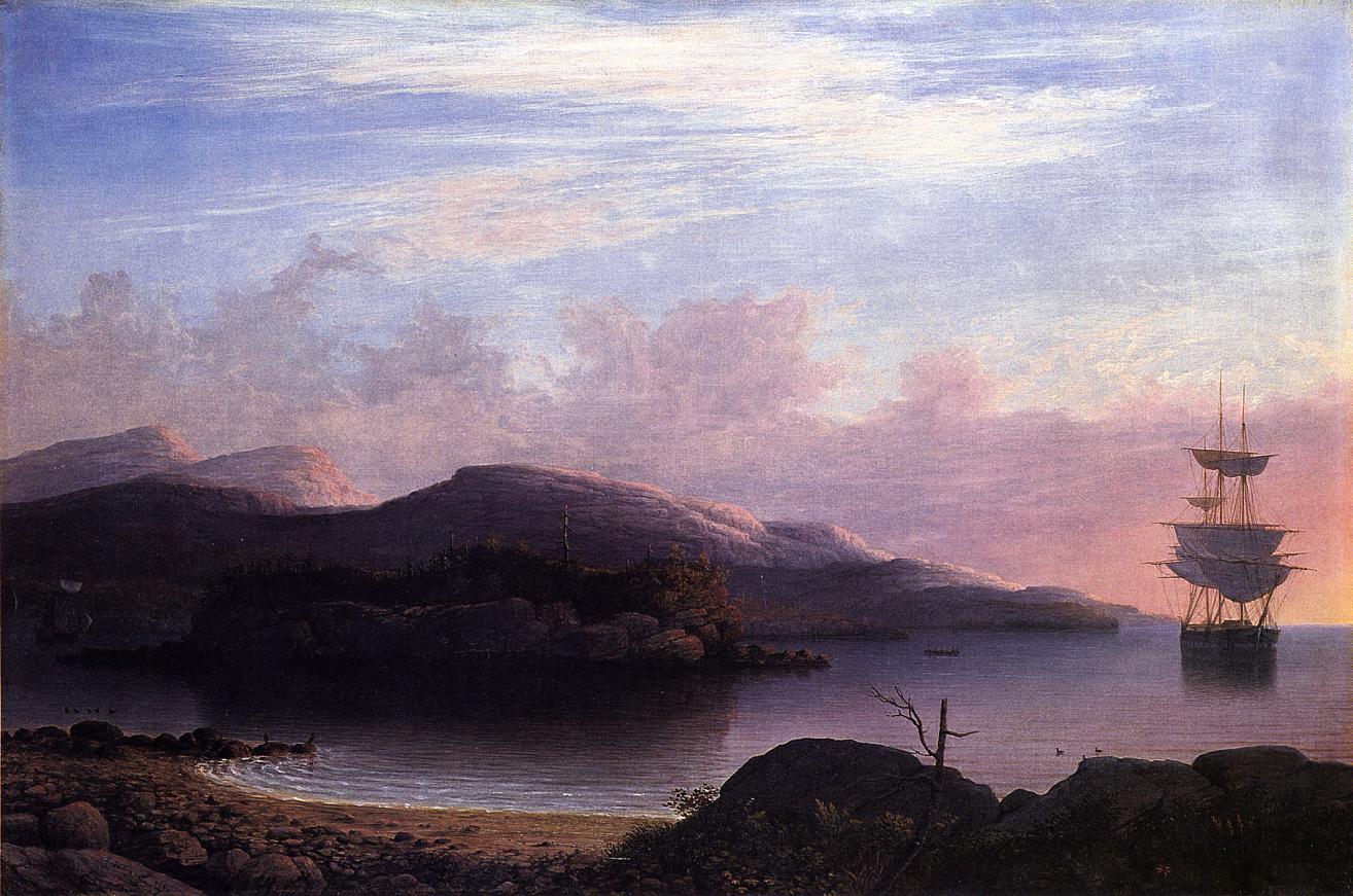 Off Mount Desert, vintage artwork by Fitz Henry Lane, A3 (16x12") Poster Print