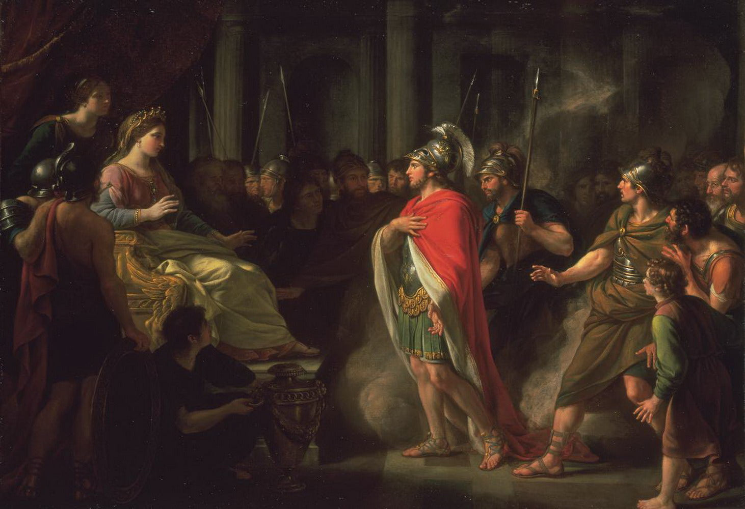 The Meeting of Dido and Aeneas, vintage artwork by Sir Nathaniel Dance-Holland, 12x8" (A4) Poster