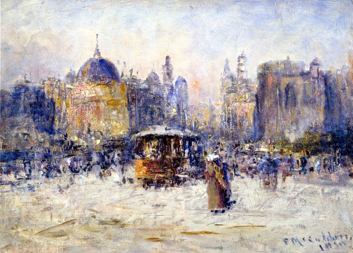 Princes Bridge by Frederick McCubbin,A3(16x12")Poster