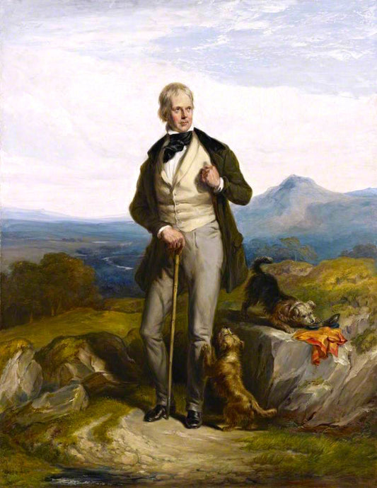 Sir Walter Scott (1771-1832), Novelist and Poet, vintage artwork by Sir William Allan, 12x8" (A4) Poster
