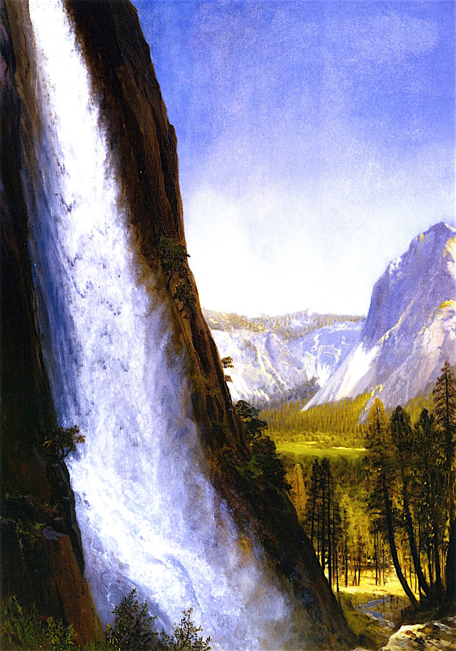 The High Waterfall, vintage artwork by Gilbert Munger, 12x8" (A4) Poster