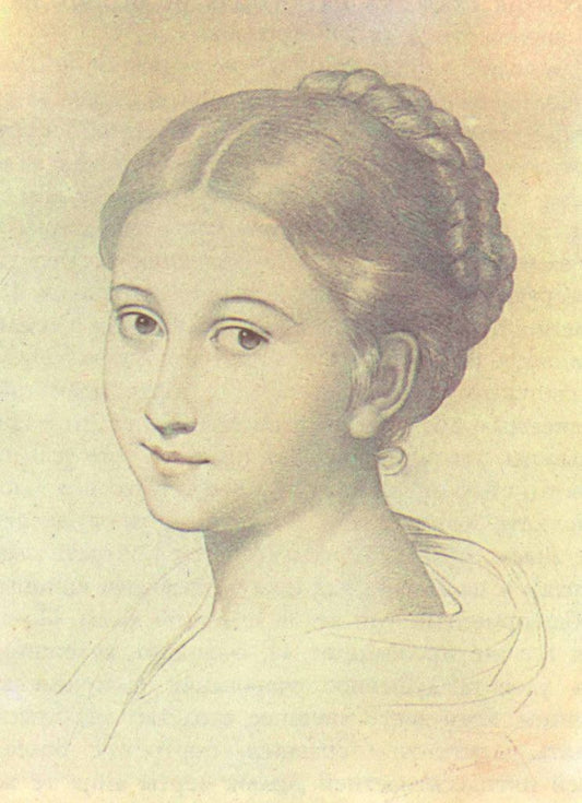 Elisabeth Alexandrine Ficquelmont, vintage artwork by Filippo Agricola, 12x8" (A4) Poster