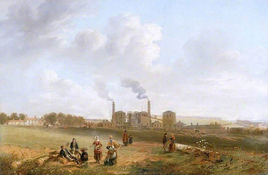 Murton Colliery, County Durham, vintage artwork by John Wilson Carmichael, A3 (16x12") Poster Print