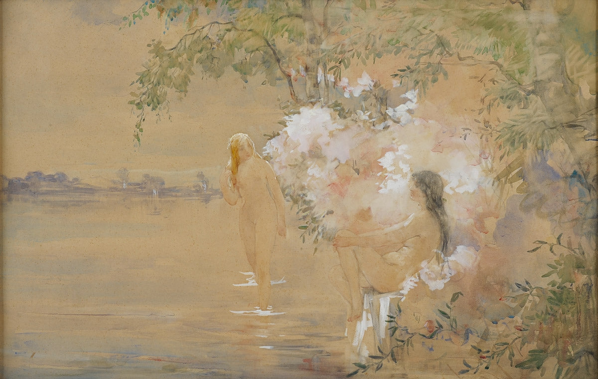 Bathing Nymphs by Hobbe Smith,A3(16x12")Poster