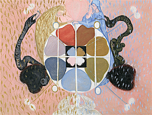 Evolution, No. 12, Group VI, vintage artwork by Hilma af Klint, 12x8" (A4) Poster