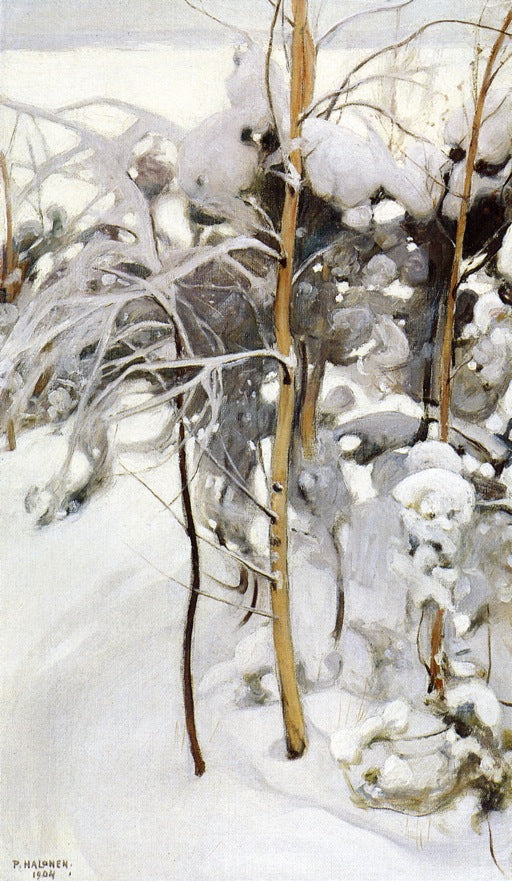 An Orchard in Winter by Pekka Halonen,A3(16x12")Poster