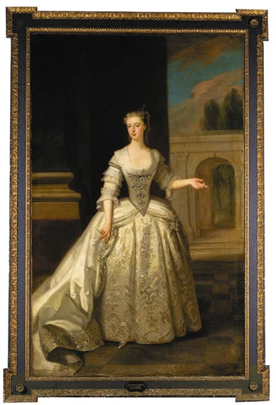 Portrait of Lady Caroline D'Arcy, Countess of Ancram, vintage artwork by Enoch Seeman the Younger, 12x8" (A4) Poster