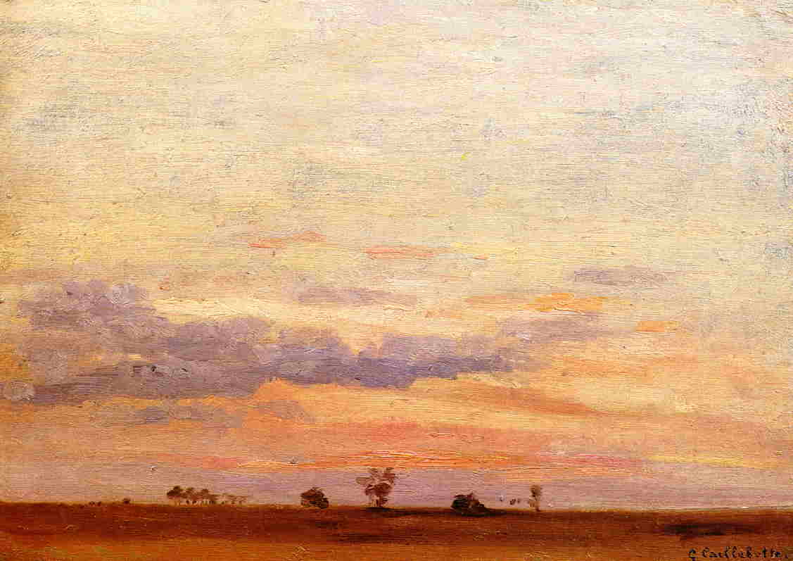 The Briard Plain, vintage artwork by Gustave Caillebotte, 12x8" (A4) Poster