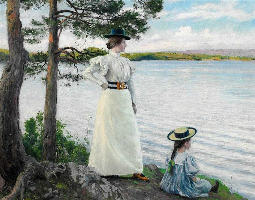 sts' wife Dagny and daughter Harriet by Paul-Gustave Fischer,A3(16x12")Poster