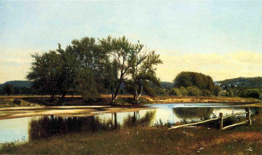 River Reflections, vintage artwork by James McDougal Hart, 12x8" (A4) Poster