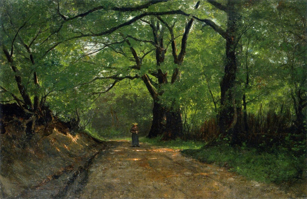 A Wooded Landscape in Summer, vintage artwork by Gustave Castan, 12x8" (A4) Poster