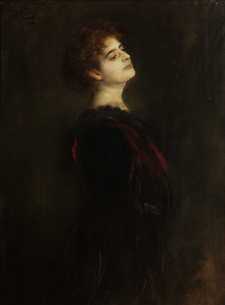 Elsa Mothwurf, vintage artwork by Franz von Lenbach, 12x8" (A4) Poster