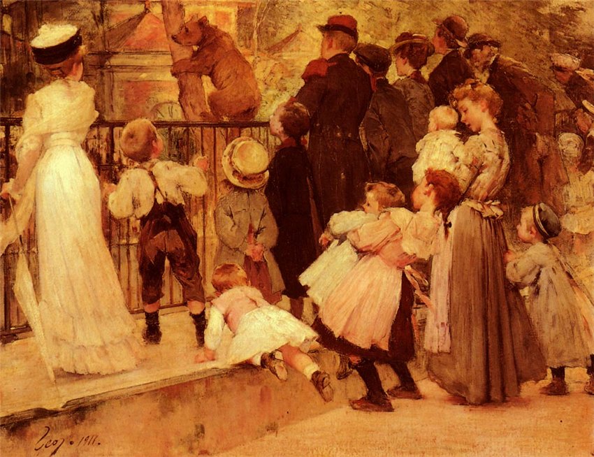 Au jardin des plantes by Henri Jules Jean Geoffroy,A3(16x12")Poster