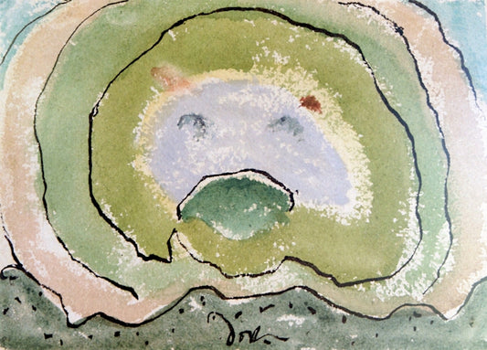 Happy Clamshell, vintage artwork by Arthur Dove, 12x8" (A4) Poster