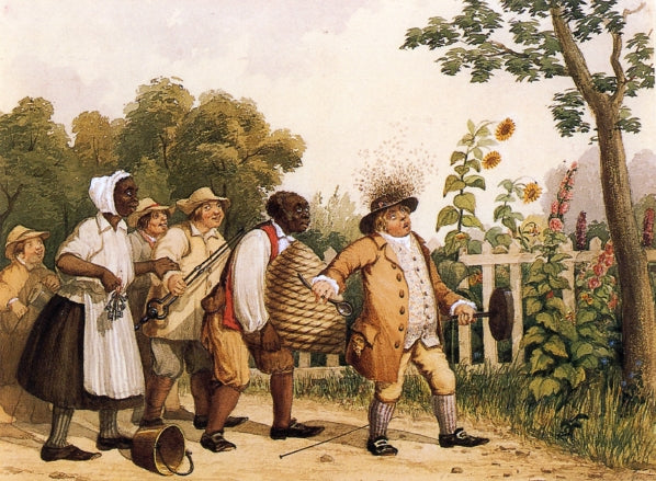 Bee Catching, vintage artwork by David Claypool Johnston, A3 (16x12") Poster Print