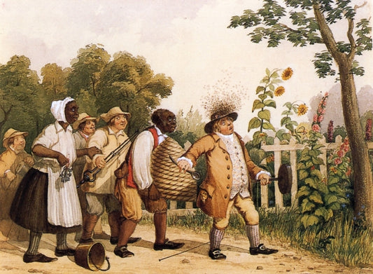 Bee Catching, vintage artwork by David Claypool Johnston, A3 (16x12") Poster Print