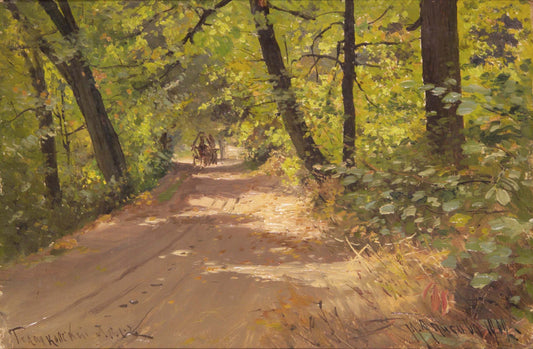 Gladkovsky Forest, vintage artwork by Mikhail Alisov, 12x8" (A4) Poster