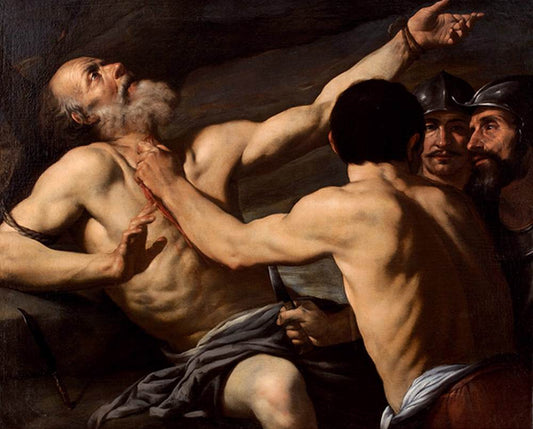 The Martyrdom of Saint Matthew, vintage artwork by Andrea Vaccaro, 12x8" (A4) Poster
