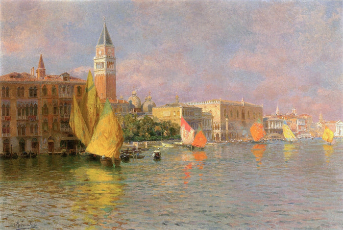 The San Marco Basin, Venice by Rubens Santoro,A3(16x12