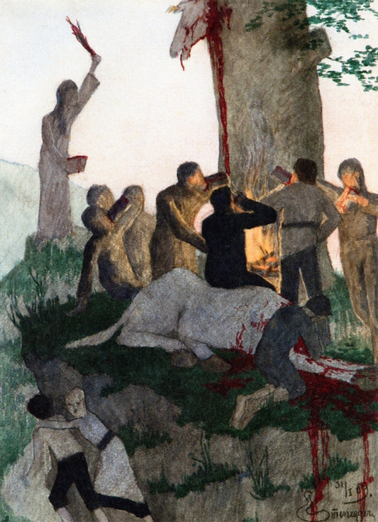Sacrifice of Horse by Hans Emmenegger,A3(16x12")Poster
