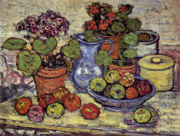 Cinerarias and Fruit by Maurice Prendergast,A3(16x12