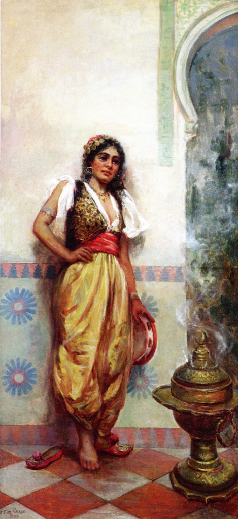Moorish Woman, vintage artwork by Felix de Crano, 12x8" (A4) Poster