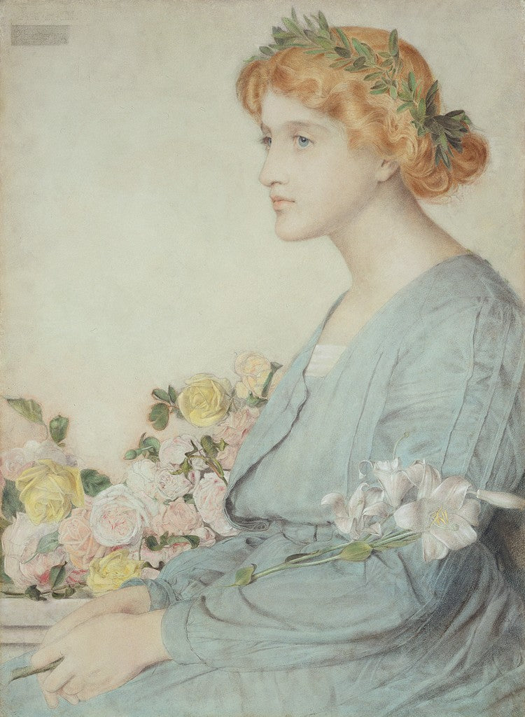 The Laurel Wreath, vintage artwork by Anthony Frederick Sandys, 12x8" (A4) Poster