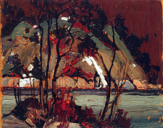 Early Spring in Cauchon Lake, vintage artwork by Tom Thomson, 12x8" (A4) Poster