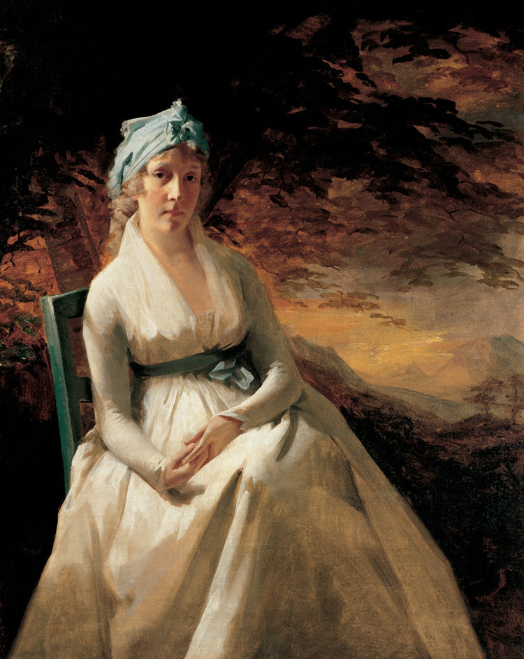 Portrait of Mrs. Andrew (Elizabeth Robinson) Hay, vintage artwork by Sir Henry Raeburn, R.A., P.R.S.A., 12x8" (A4) Poster