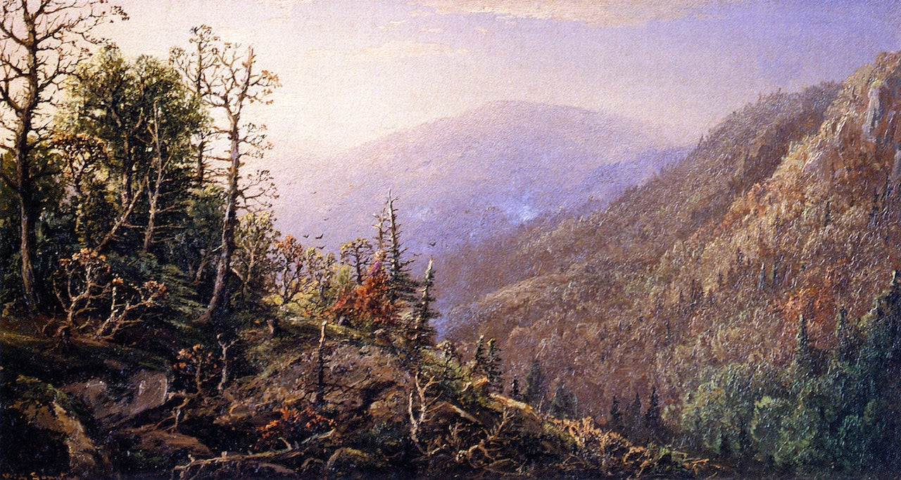 West Virginia Mountains, vintage artwork by William Louis Sonntag, Sr, 12x8" (A4) Poster