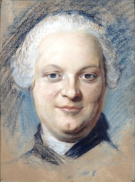 Charles Jacques Collin, vintage artwork by Maurice Quentin de La Tour, 12x8" (A4) Poster