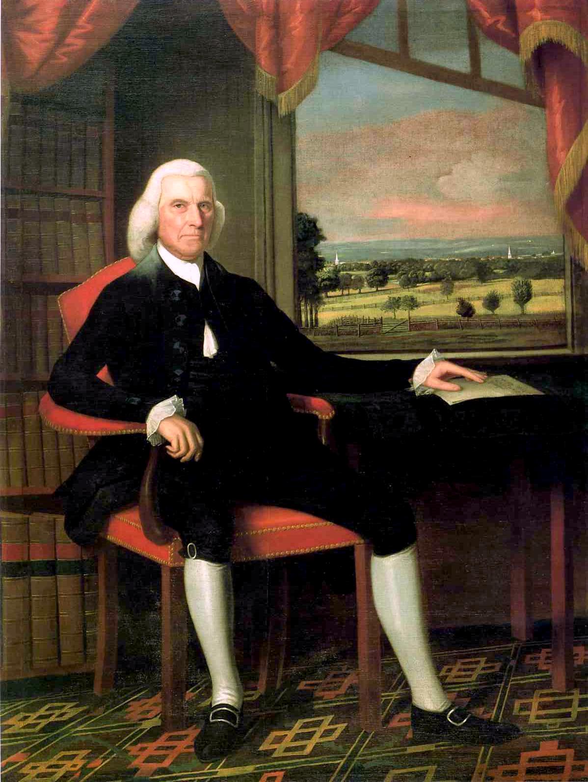Colonel Samuel Talcott, vintage artwork by Ralph Earl, 12x8" (A4) Poster