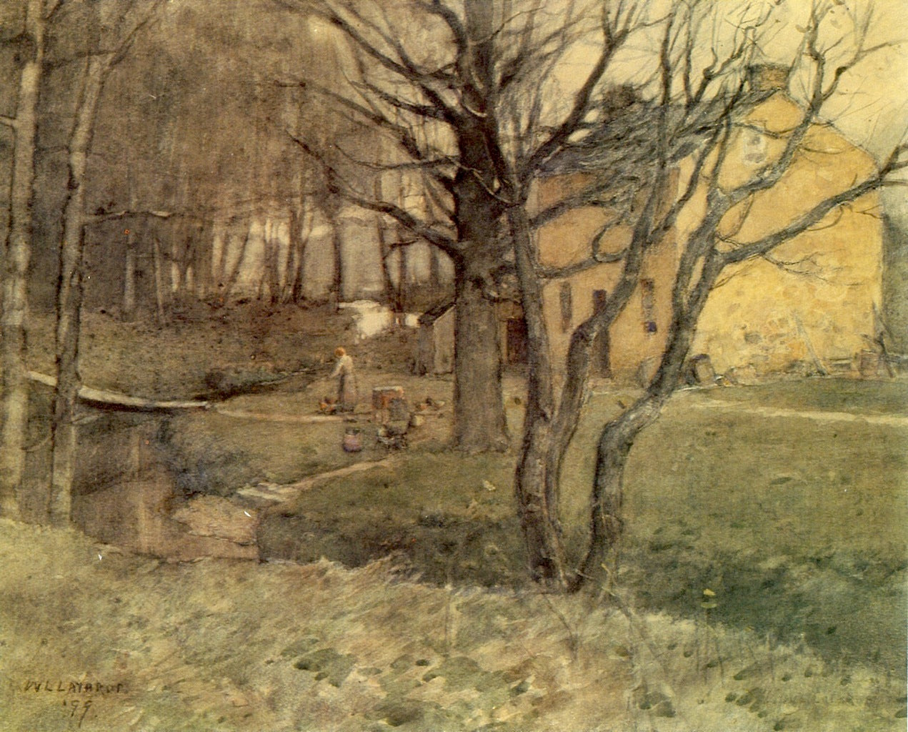 Phillips Mill Homestead by William Langson Lathrop,A3(16x12")Poster