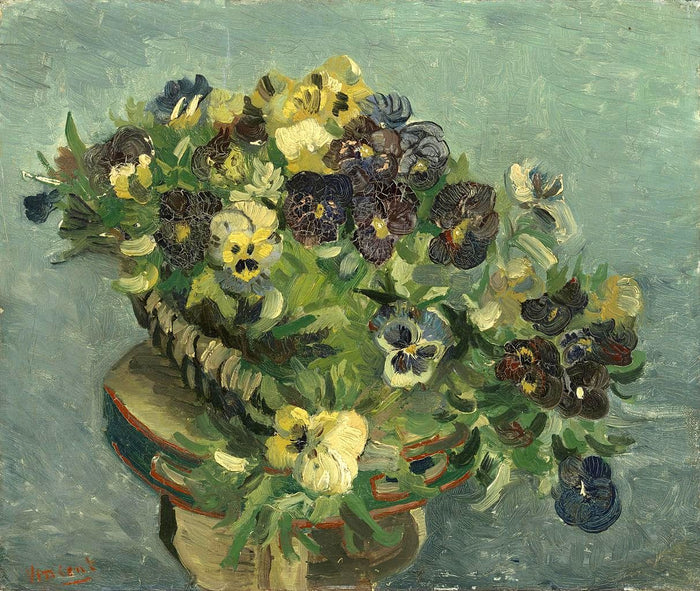 Basket of Pansies by Vincent van Gogh,A3(16x12