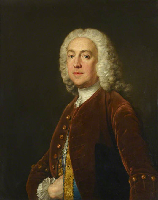 Called 'John Beard (1717–1791)', vintage artwork by Attributed to Joseph Highmore, 12x8" (A4) Poster