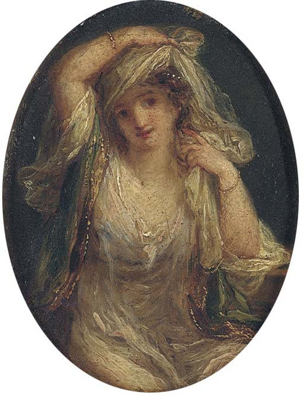 Fatima the Fair Sultana, vintage artwork by Angelica Kauffmann, 12x8" (A4) Poster