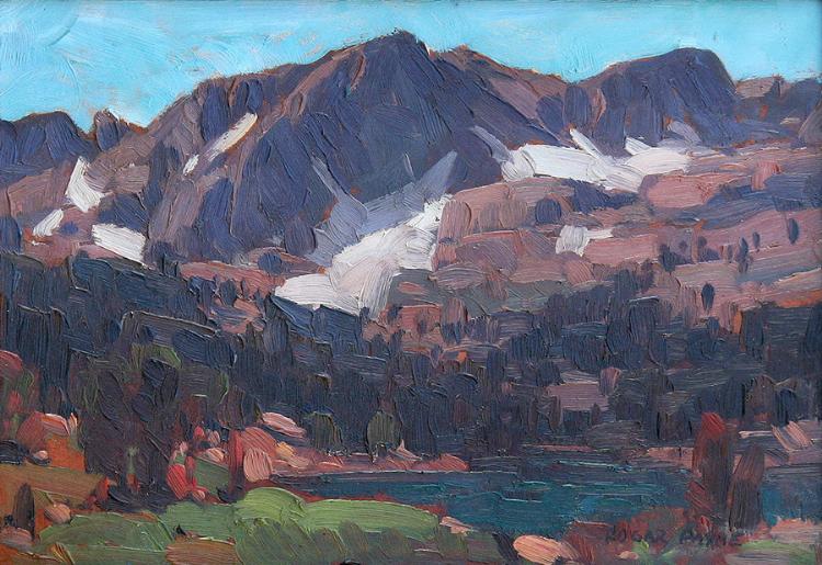 Mountain Lake, High Sierra, vintage artwork by Edgar Alwyn Payne, 12x8" (A4) Poster