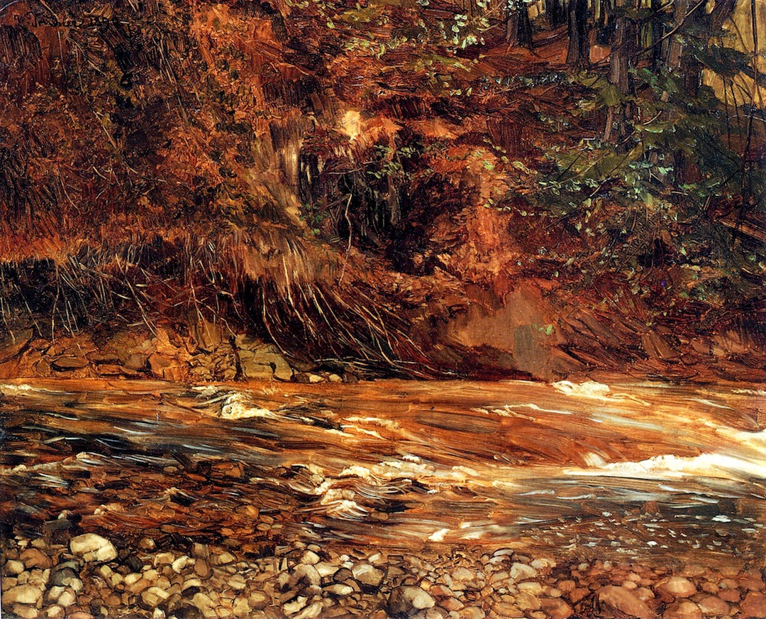 Mountain Stream in Prien by Wilhelm Trubner,A3(16x12")Poster