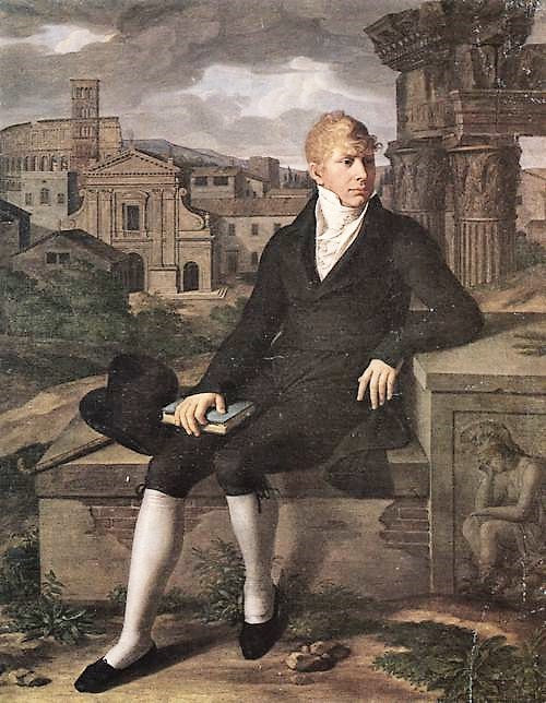 Friedrich IV von Sachsen-Gotha in Rome, vintage artwork by Christian Gottlieb Schick, 12x8" (A4) Poster