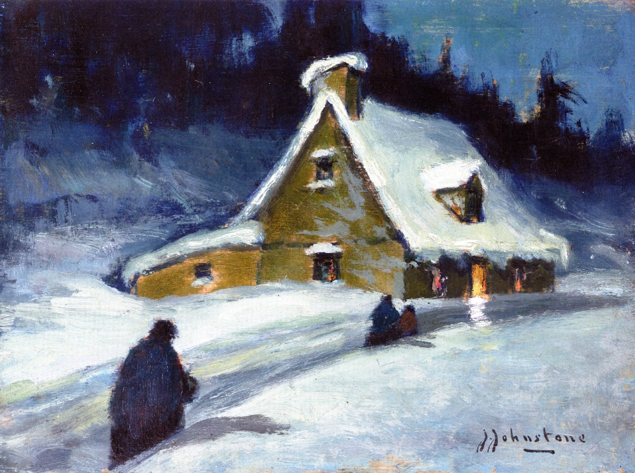 Beaupre, Quebec, vintage artwork by John Young Johnstone, 12x8" (A4) Poster
