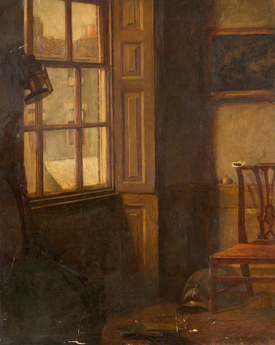 Room Interior, vintage artwork by John Seymour Lucas, 12x8" (A4) Poster