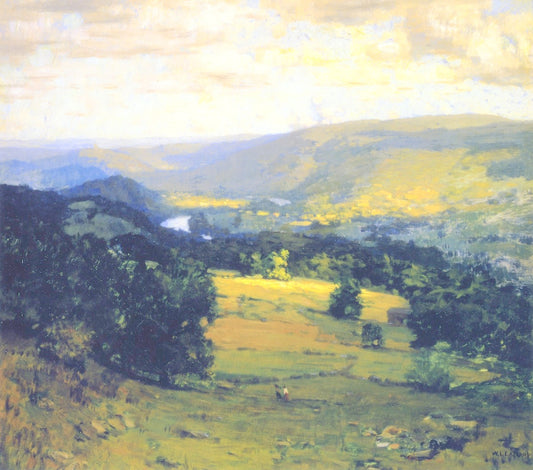 The Delaware Valley, vintage artwork by William Langson Lathrop, 12x8" (A4) Poster